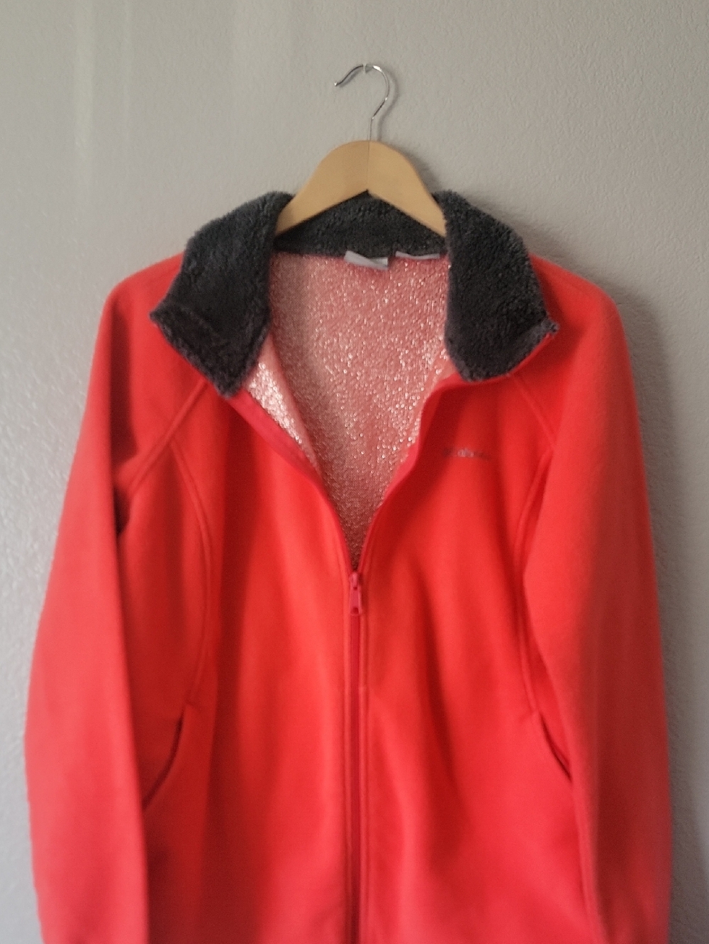 Columbia XL Women’s Coral Fleece Zip-Up Jacket with Contrast Collar reflective